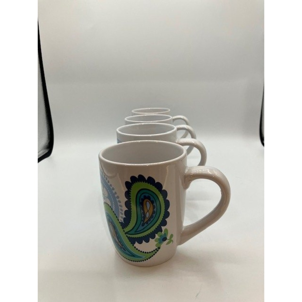 Royal Norfolk Paisley Coffee Mug Set, Ceramic Decorative Kitchen Drinkware‎
